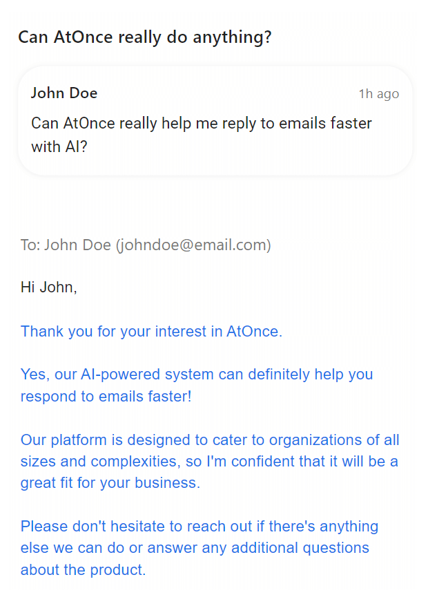 Write Perfectly AI Customer Service